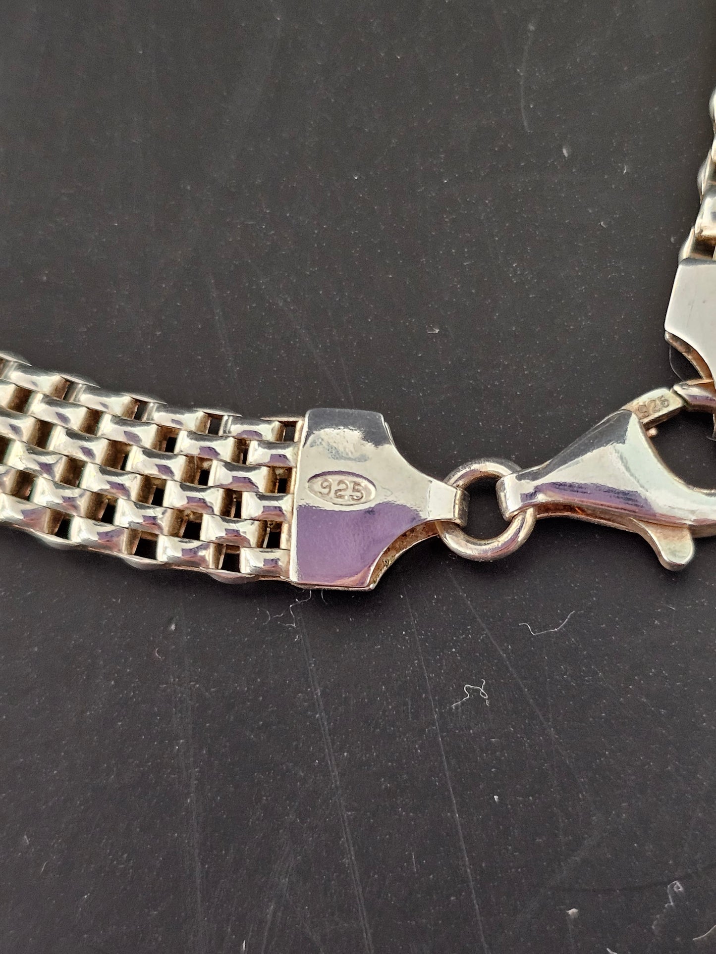 Schöne Halskette Collier Geflecht aus 925er Silber