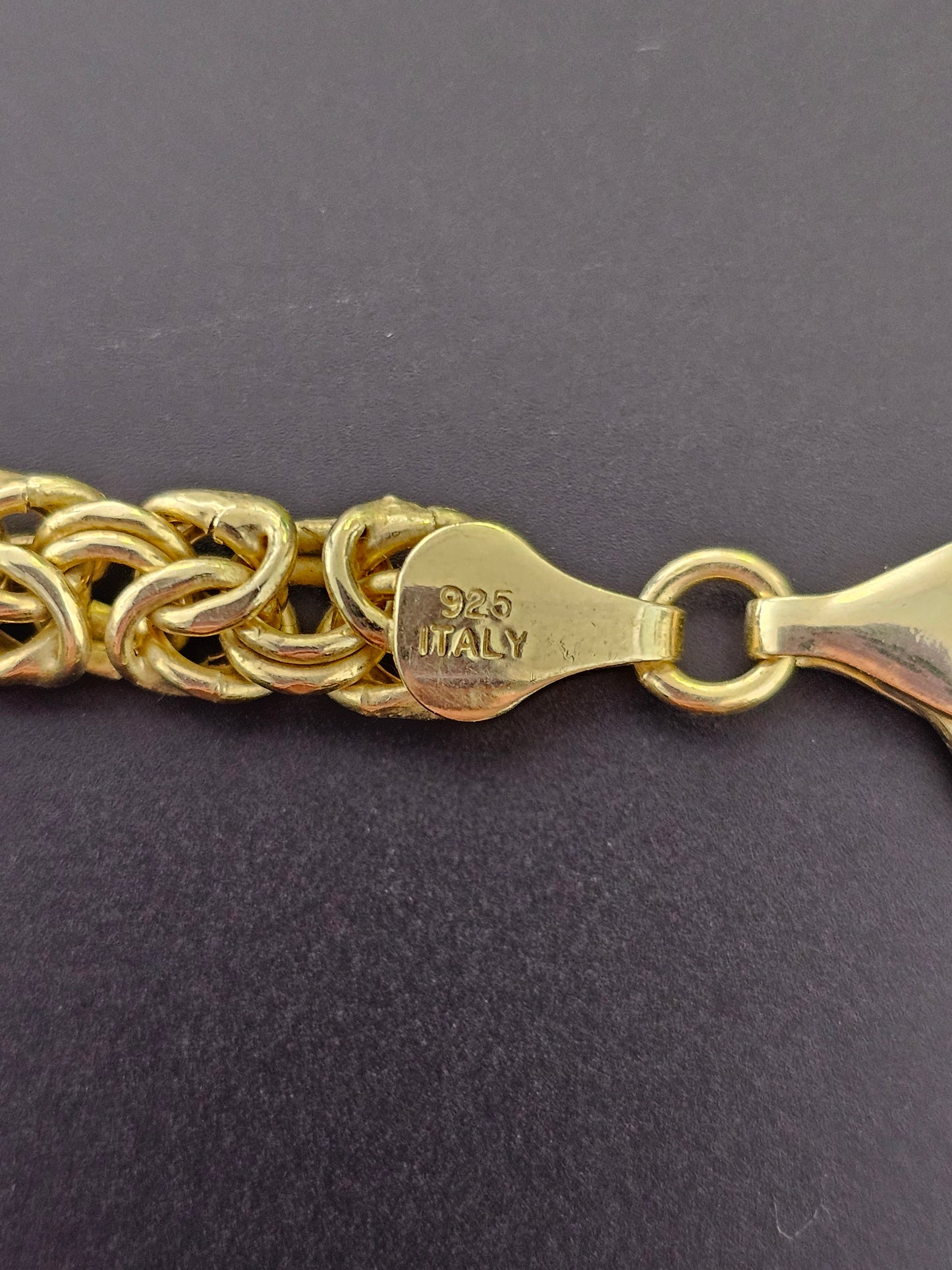 Schöne Halskette / Königskette aus 925er Silber vergoldet
