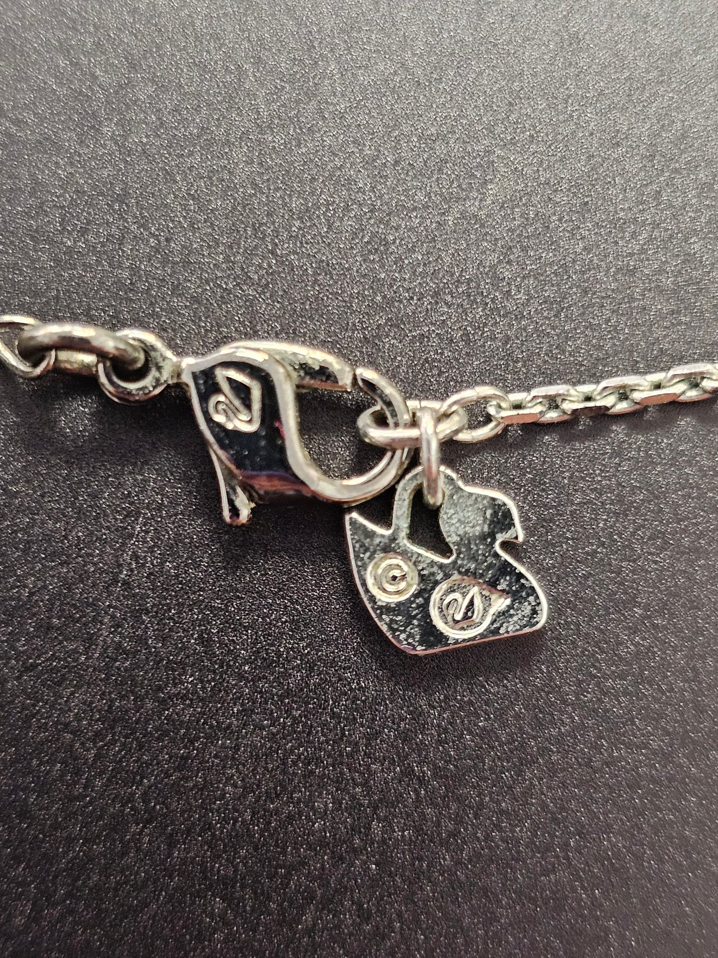 Swarovski Kette mit grünen und glasklaren Swarovski Kristallen bestückt