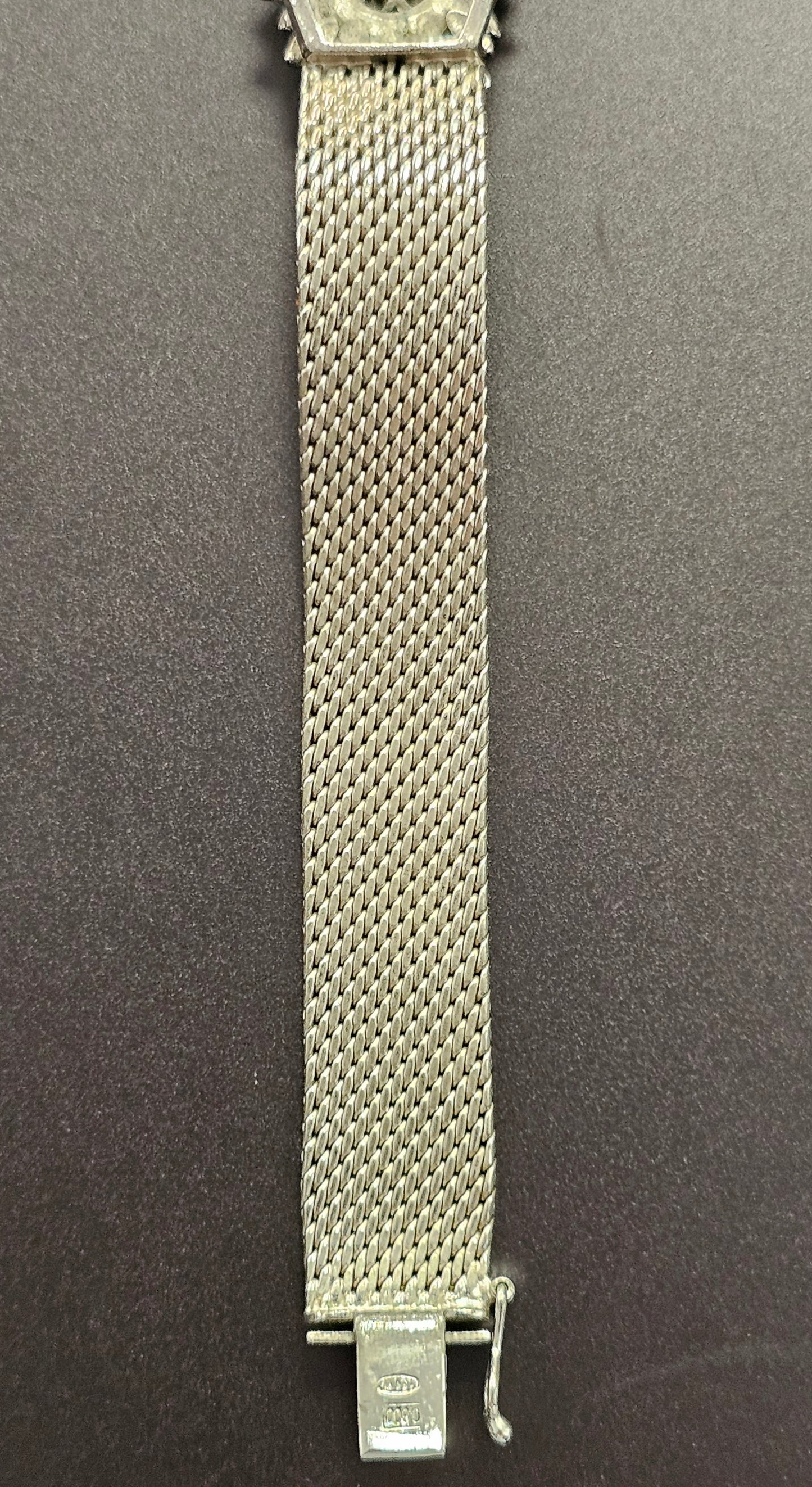 Schönes antikes Armband Silber 800mit in Blütenform gearbeitetem Mittelteil